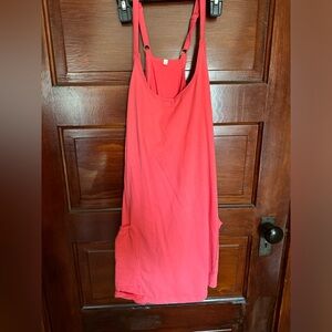 cotton athletic dress - red